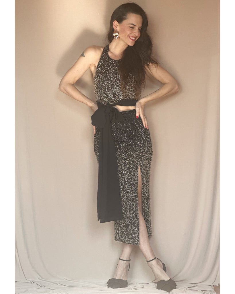 Falda Drapeada Estelar