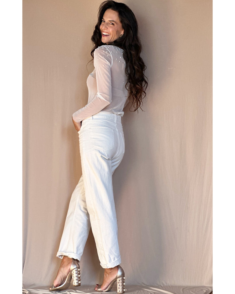 Polera Malla White