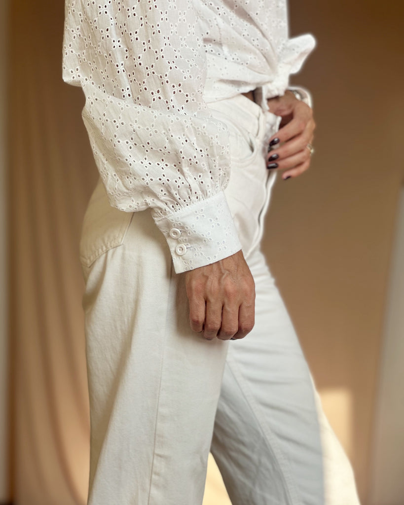Blusa Broderie White