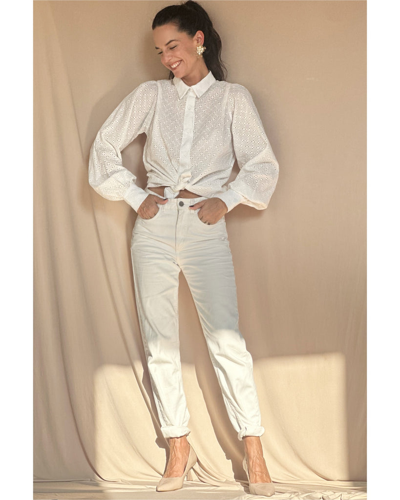 Blusa Broderie White