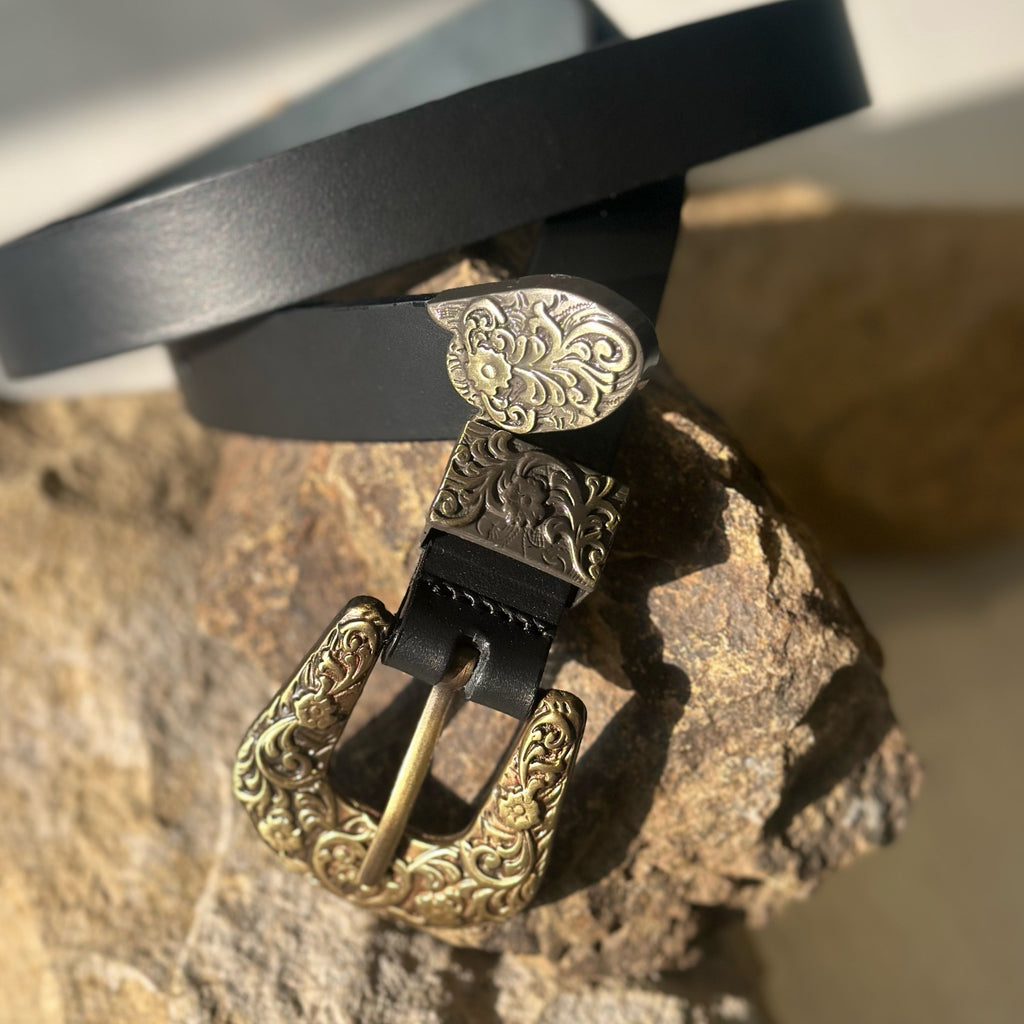 Cinturón Sierra Negro/Oro