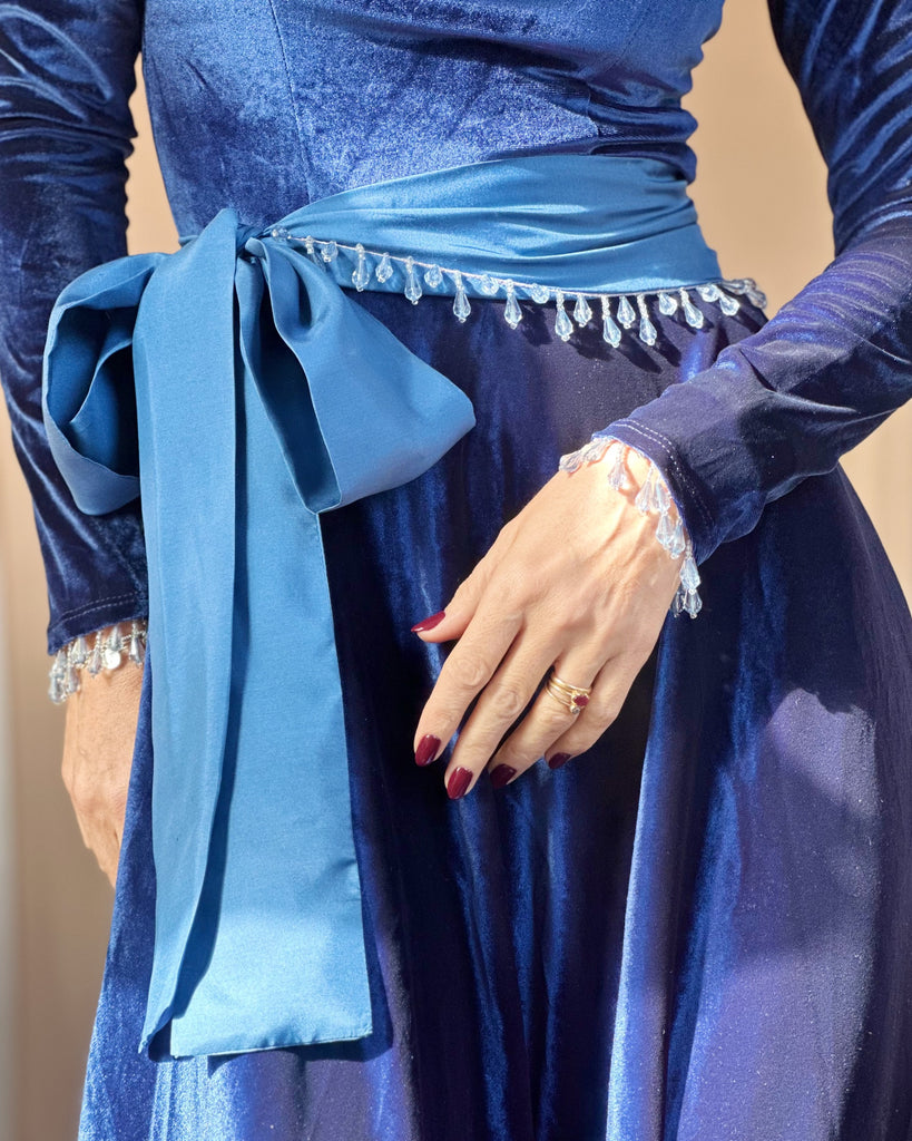 Vestido Victoria Velvet Azul