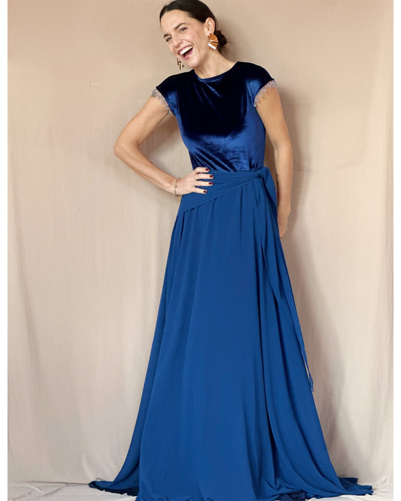 Vestido Isabel Velvet Azul