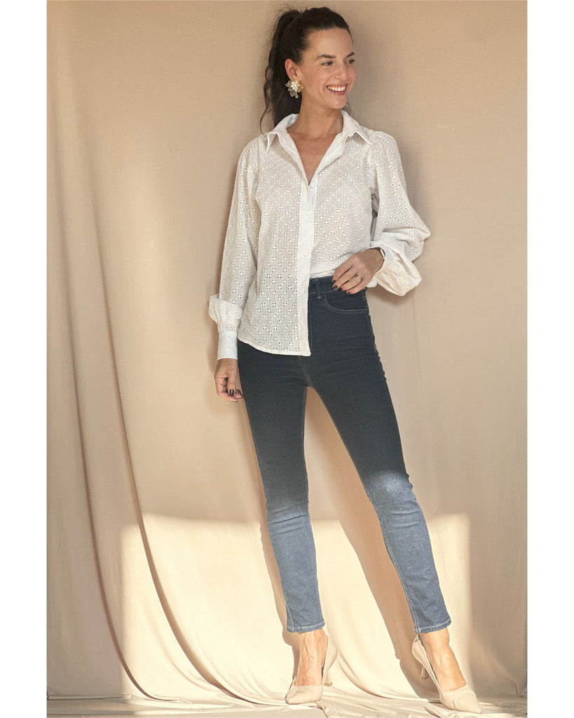 Blusa Broderie White