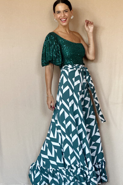 Pollera Borgoña